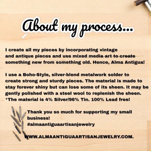 Sea Glass Balance Ring With Upcycled Silver Spoon Band Artisan Crafted Adjust. - Picture 12 of 14